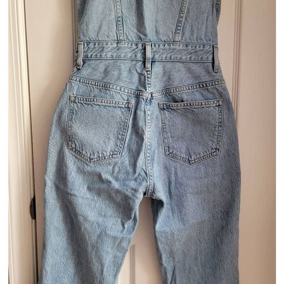 Adolge 70s Sleeveless Denim Jumpsuit 0 - Picture 5 of 11